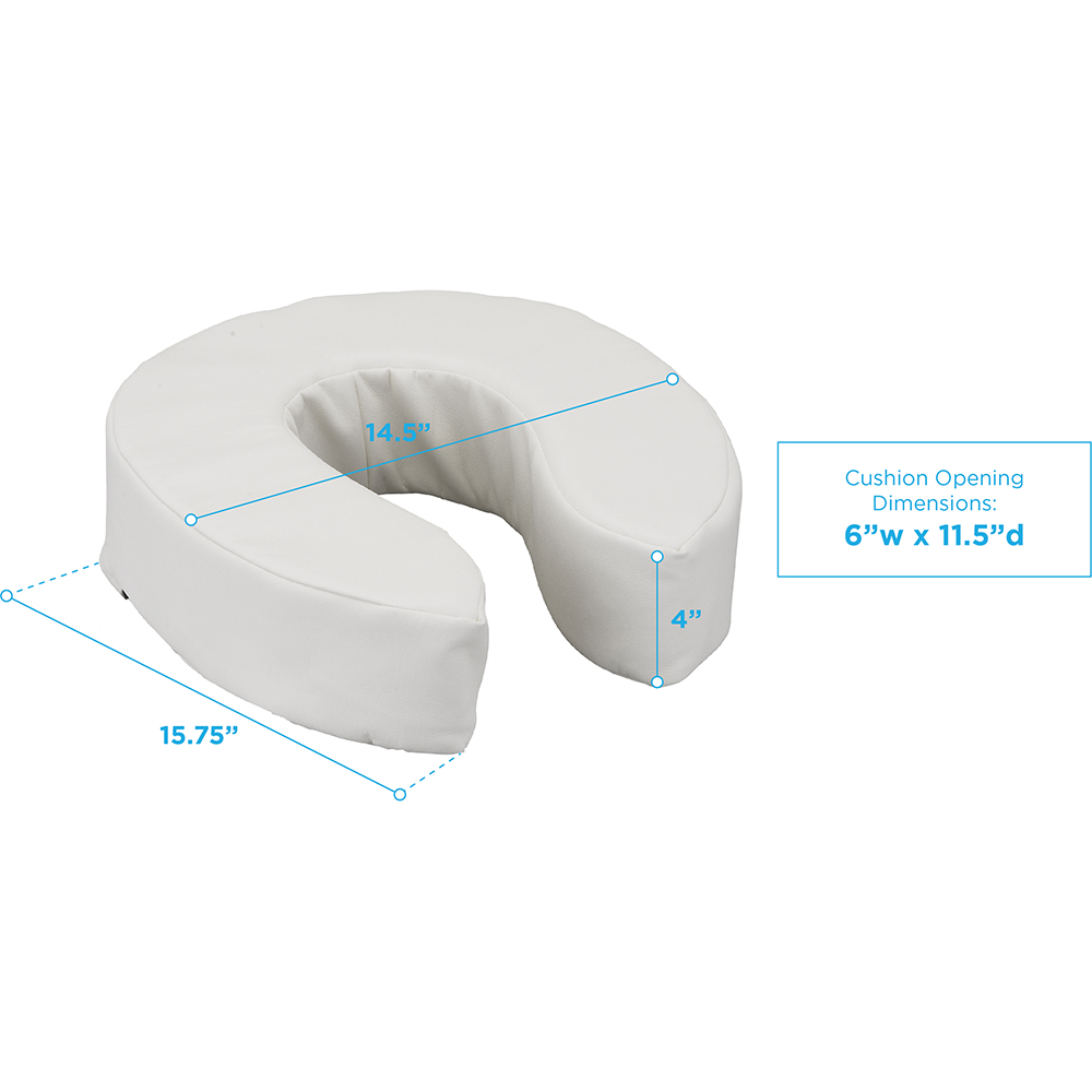 TOILET SEAT RISER PADDED 4"